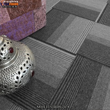 Multi Stripe Karo Halı