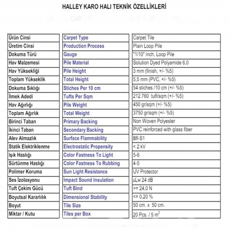 Halley 5000 Karo Halı Serisi